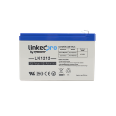 Batería de respaldo 12 V |  12 Ah |  AGM | Especial para Seguridad Electrónica | UPS | Sistemas de Emergencia | Vida útil 5 años | Terminales F1  + Adaptador F2