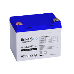 Batería 12 V / 35 Ah / UL / Tecnología AGM / Vida útil promedio de 5 años / Para uso en equipo electrónico, Alarmas de Intrusión / Incendio / Control de acceso / Video Vigilancia / Terminales T1