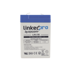 Batería de respaldo 6 V | 4.5 Ah | AGM | Especial para Seguridad Electrónica | UPS  | Sistemas de Emergencia  | Vida útil 5 años | Terminales F1  + Adaptador F2