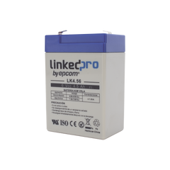 Batería de respaldo 6 V | 4.5 Ah | AGM | Especial para Seguridad Electrónica | UPS  | Sistemas de Emergencia  | Vida útil 5 años | Terminales F1  + Adaptador F2