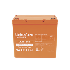 Batería de respaldo  12 V | 55 Ah | AGM | Certificada UL94-V0 Retardante a la Flama | Especial para Seguridad Electrónica | UPS  | Sistemas de emergencia | Vida útil 5 años | Terminales T2