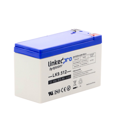 Batería 12 V / 9.5 Ah / UL / Tecnología AGM / Vida útil promedio 5 años / Para uso en equipo electrónico, Alarmas de Intrusión / Incendio/ Control de acceso / Video Vigilancia / Terminales F1 ( Incluye adaptador F