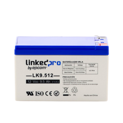 Batería de respaldo 12 V | 9.5 Ah | AGM | Especial para Seguridad Electrónica | UPS  | Sistemas de Emergencia | Vida útil 5 años | Terminales F1  + Adaptador F2