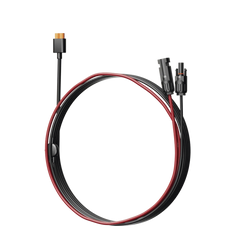 Cable 2.5 m, Negro, Calibre 12 AWG con Terminales MC4 Macho y Hebra para Terminal XT60