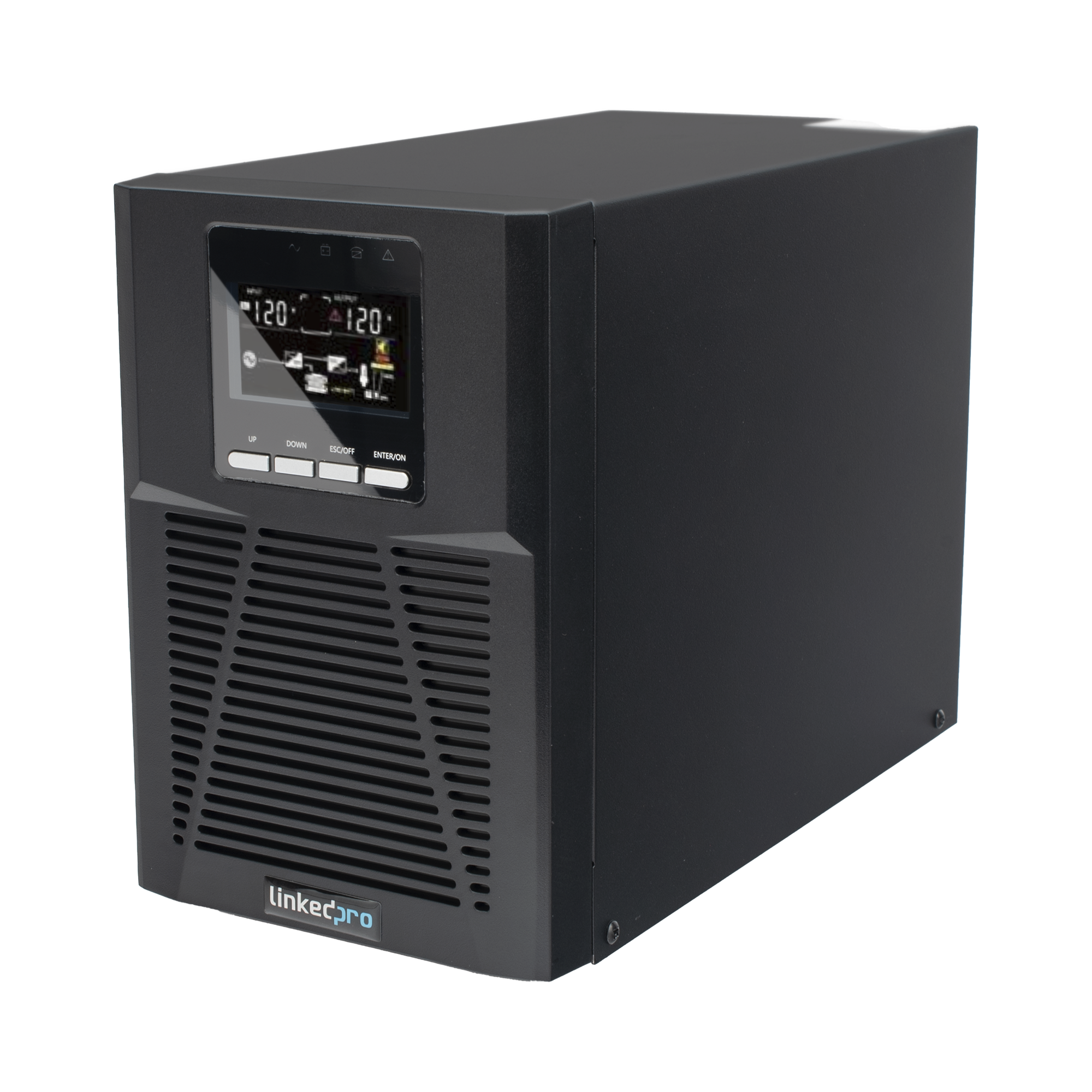 UPS 1000VA/900W  Online Doble Conversión /Pantalla LCD / 3 tomas 5-15R / Regulación de Voltaje / Protección RJ45