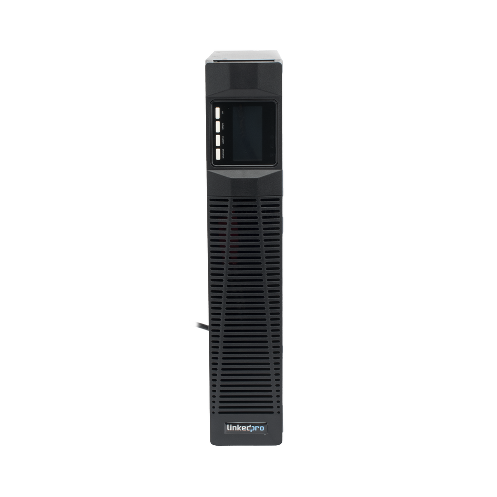UPS de 1000VA/900W / Topología On-Line Doble Conversión / Entrada y Salida de 120 Vca / Clavija de Entrada NEMA 5-20P / Pantalla LCD Configurable / Formato Rack/Torre / 8 Salidas
