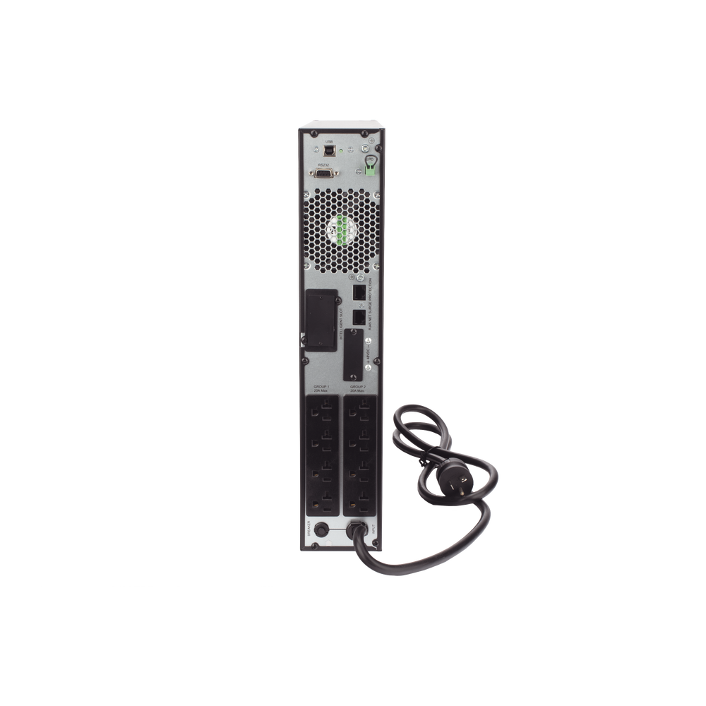 UPS de 2000VA/1800W / Topología On-Line Doble Conversión / Entrada y Salida de 120 Vca / Clavija de Entrada NEMA 5-20P / Pantalla LCD Configurable / Formato Rack/Torre