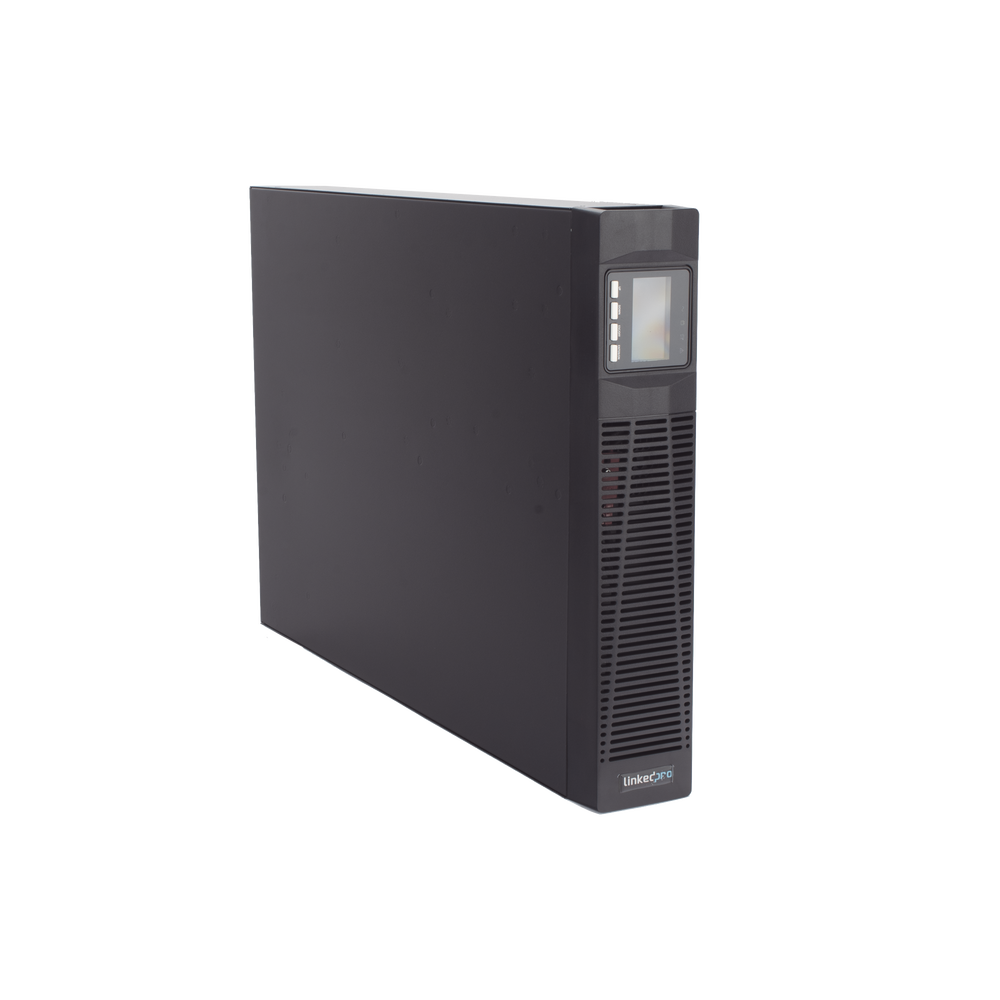 UPS de 3000VA/2700W / Topología On-Line Doble Conversión con Baterías Internas / Entrada y Salida de 120 Vca  / Pantalla LCD Configurable / Formato Rack o Torre / 8 Salidas