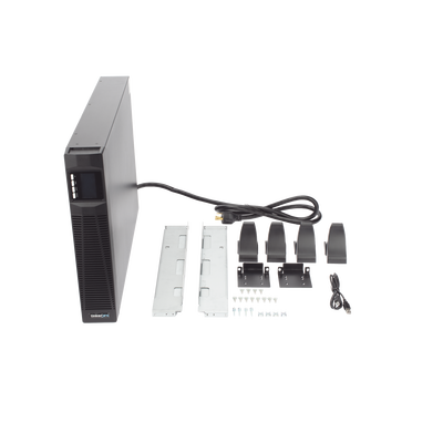 UPS de 3000VA/2700W / Topología On-Line Doble Conversión con Baterías Internas / Entrada y Salida de 120 Vca  / Pantalla LCD Configurable / Formato Rack o Torre / 8 Salidas
