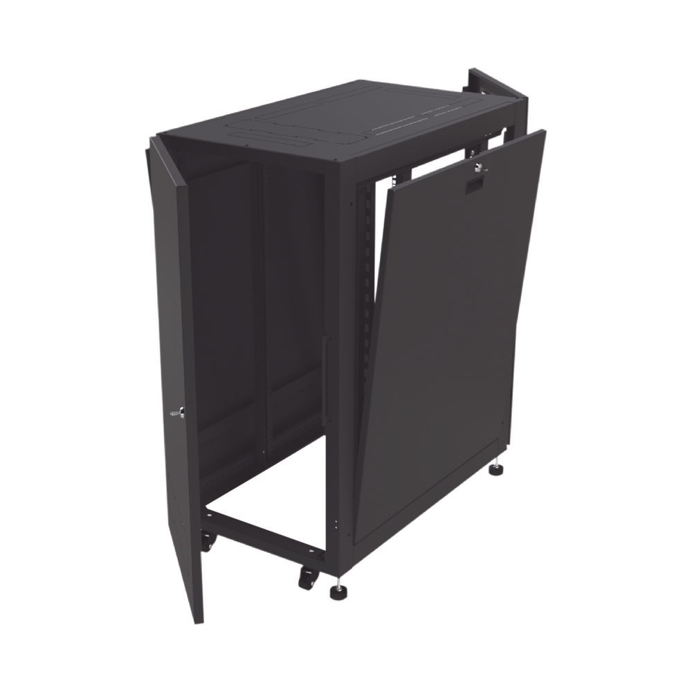 Gabinete Profesional para Telecomunicaciones de 24UR, 600 mm de Ancho x 1000 mm de Profundidad, Se envía el Gabinete Armado.
