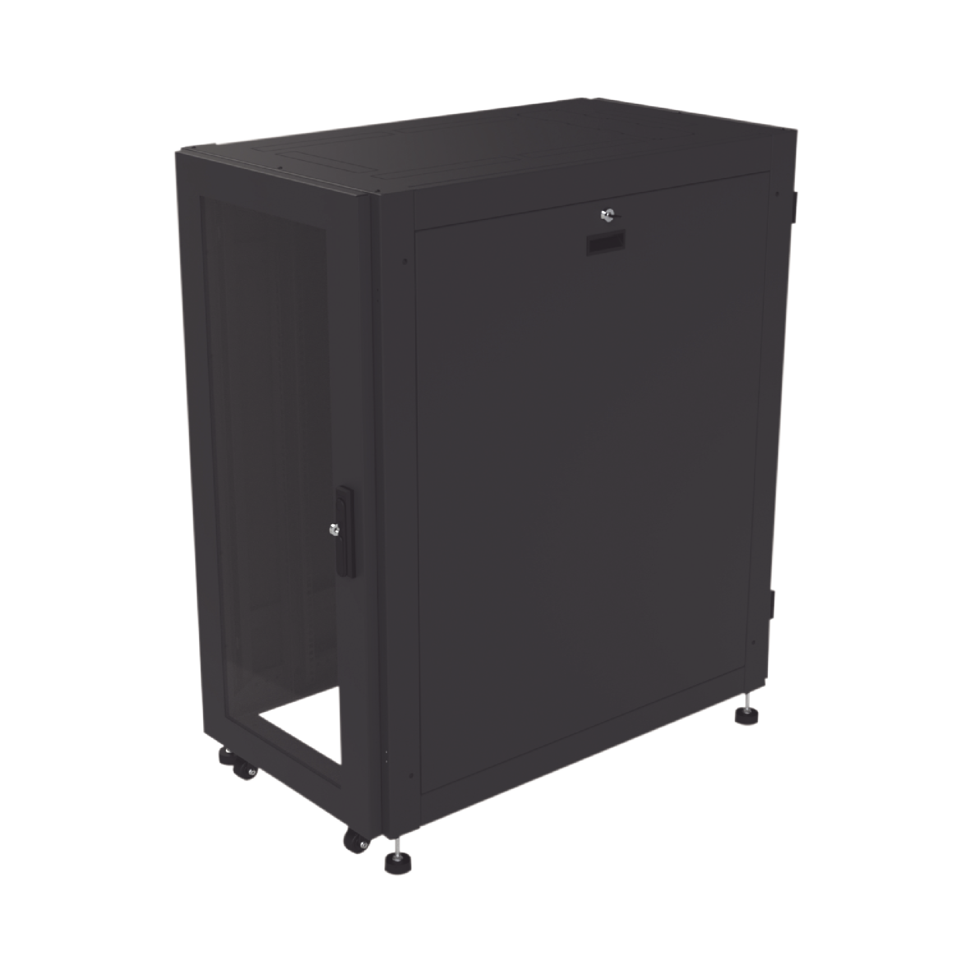 Gabinete Profesional para Telecomunicaciones de 24UR, 600 mm de Ancho x 1000 mm de Profundidad, Se envía el Gabinete Armado.