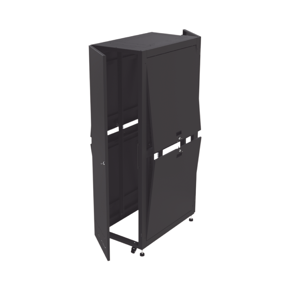 Gabinete para Telecomunicaciones Rack Estándar de 19", 42UR, 600 mm Ancho x 1000 mm Profundidad. Fabricado en Acero, Se envía el Gabinete Armado.
