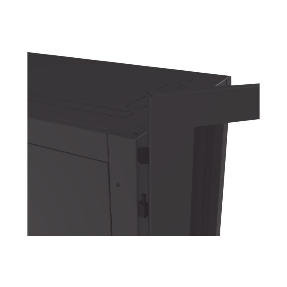 Gabinete Profesional para Telecomunicaciones de 45UR, 1200 mm Profundidad, Incluye 2 Organizadores Verticales de 45 Unidades de Rack, Se envía el Gabinete Armado.