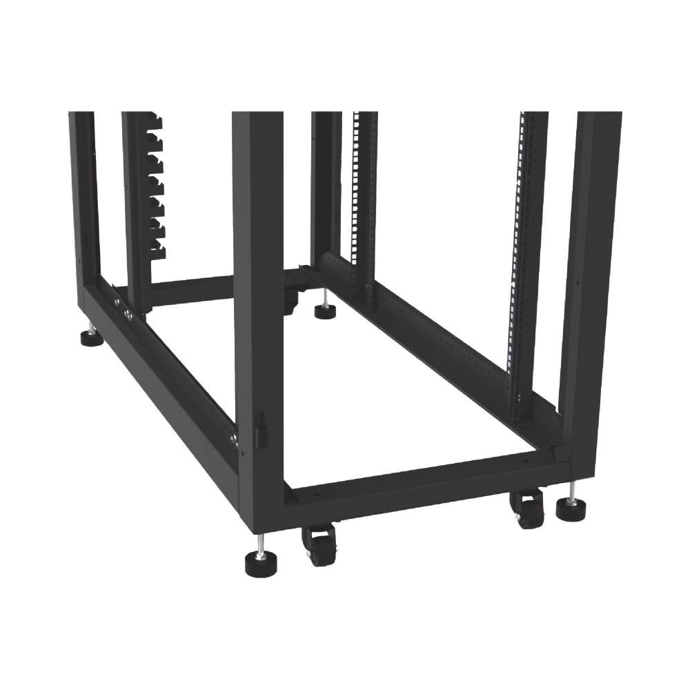 Gabinete Profesional para Telecomunicaciones de 45UR, 1200 mm Profundidad, Incluye 2 Organizadores Verticales de 45 Unidades de Rack, Se envía el Gabinete Armado.