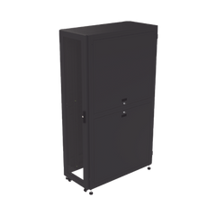 Gabinete Profesional para Telecomunicaciones de 45UR, 1200 mm Profundidad, Incluye 2 Organizadores Verticales de 45 Unidades de Rack, Se envía el Gabinete Armado.