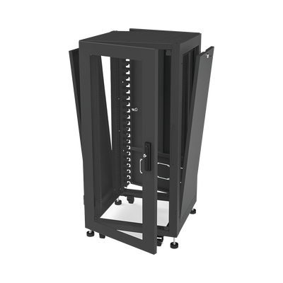 Gabinete Profesional para Telecomunicaciones de 19in, Instalación a Piso, 24UR, 600 mm Profundidad, Se envía el Gabinete Armado.
