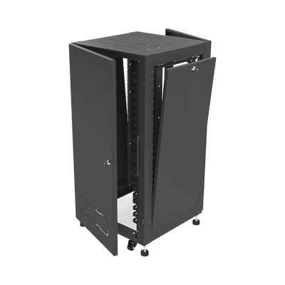 Gabinete Profesional para Telecomunicaciones de 19in, Instalación a Piso, 24UR, 600 mm Profundidad, Se envía el Gabinete Armado.