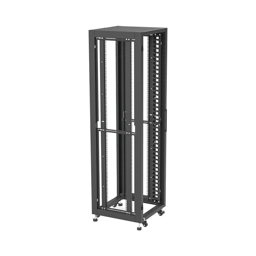 Gabinete para Telecomunicaciones Rack Estándar de 19", 42UR, 600 mm Ancho x 600 mm Profundidad. Fabricado en Acero, Se envía el Gabinete Armado.