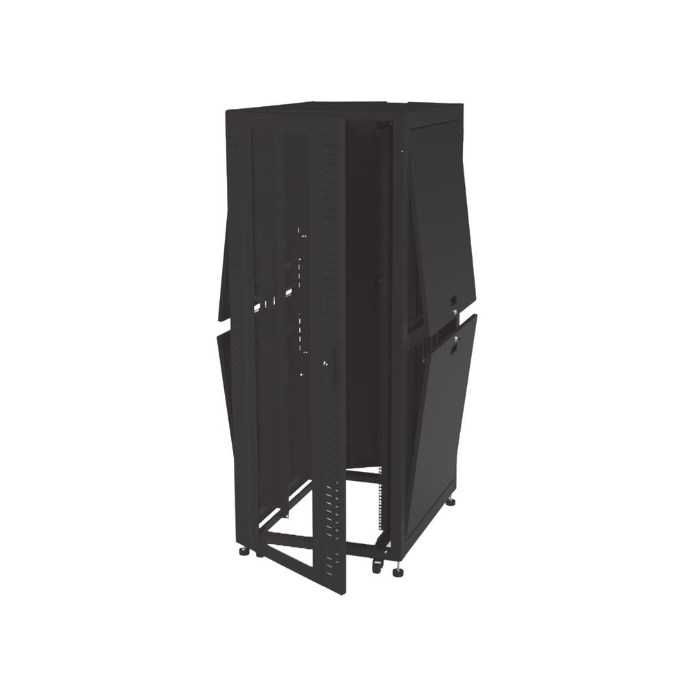 Gabinete para Telecomunicaciones Rack Estándar de 19", 42UR, 800 mm Ancho x 1000 mm Profundidad. Fabricado en Acero, Se envía el Gabinete Armado.