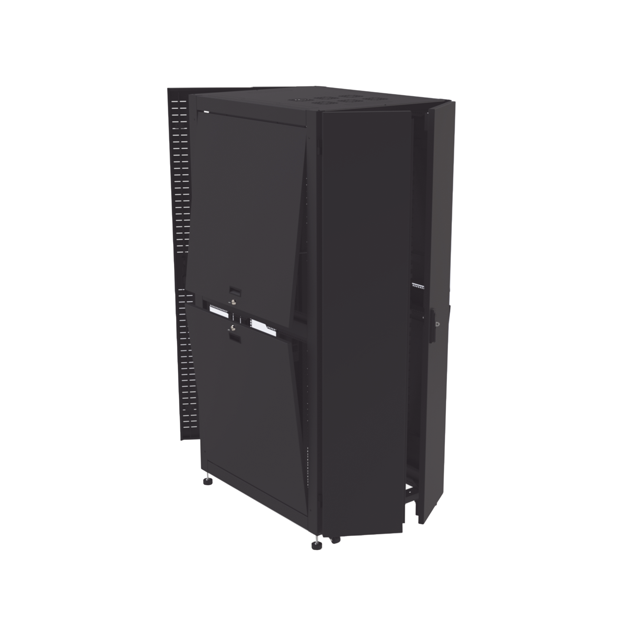 Gabinete para Telecomunicaciones Rack Estándar de 19", 42UR, 800 mm Ancho x 1000 mm Profundidad. Fabricado en Acero, Se envía el Gabinete Armado.