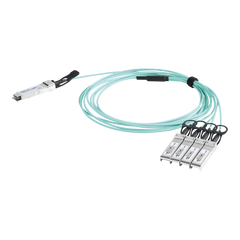Cable AOC QSFP+ de 40 Gbps a 4x 10 Gbps / Cable de fibra óptica Activo / Longitud: 1 metro