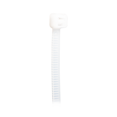 Cincho de plástico, Color Natural, 4.8 x 370 mm, Ideal para sujeción de cables (Bolsa con 100 piezas)