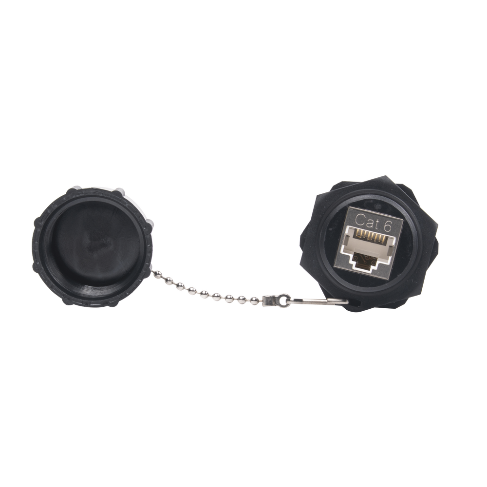 Acoplador Industrial RJ45-RJ45 Categoría 6 Blindado IP67 (Waterproof)