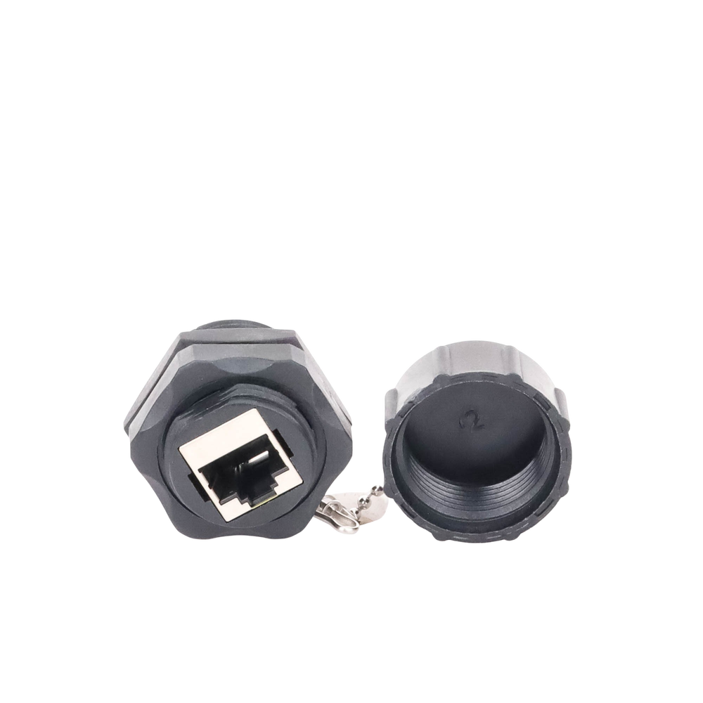 Acoplador Industrial RJ45-RJ45 Categoría 6 Blindado IP67 (Waterproof)