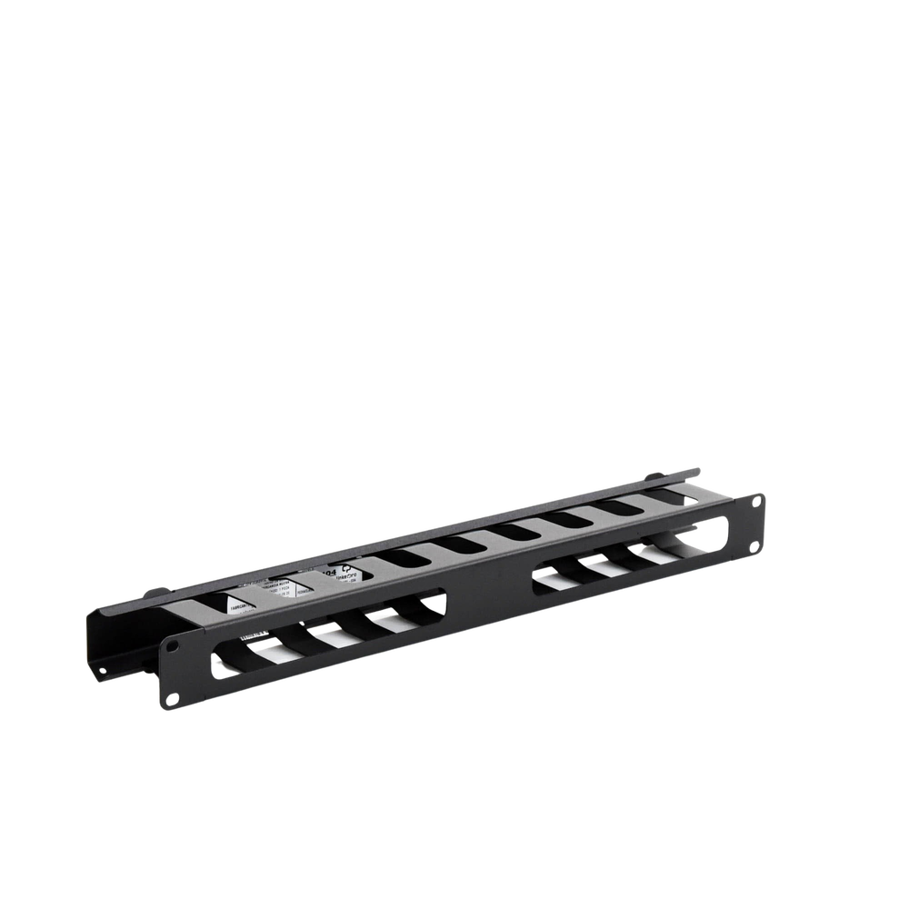 Organizador de Cables Horizontal de 1U para Rack de 19" con Cubierta Metálica