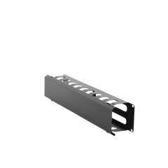 Organizador de Cables Horizontal de 2U para Rack de 19" con Cubierta Metálica