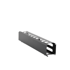 Organizador de Cables Horizontal de 2U para Rack de 19" con Cubierta Metálica