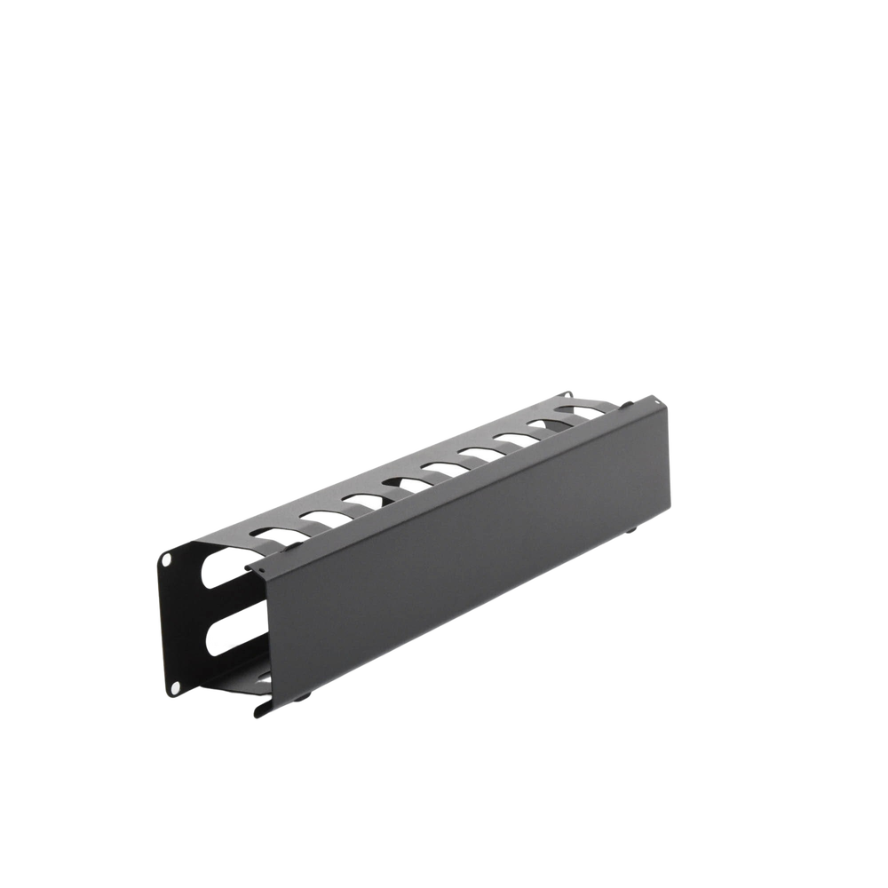 Organizador de Cables Horizontal de 2U para Rack de 19" con Cubierta Metálica