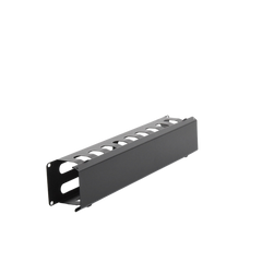 Organizador de Cables Horizontal de 2U para Rack de 19" con Cubierta Metálica