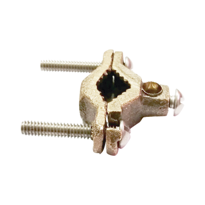 Conector para Tubo de hasta 1 1/4" a cable Cal. 4 AWG. Ideal para Aterrizaje de Torres TZ