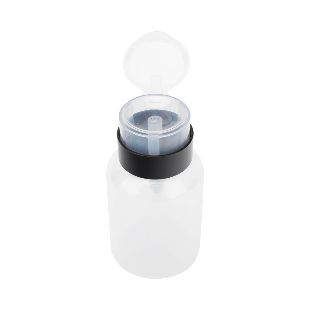 Botella Dispensadora de Alcohol, Capacidad 200 ml, Sistema de Bloqueo-Antiderrames, Ideal para Limpieza y Preparación de Fibra Óptica