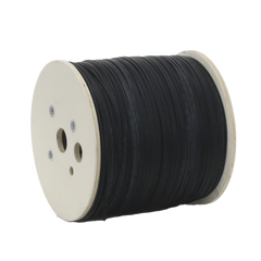 Carrete de 2 km de Fibra Óptica Drop Plana, Interior/Exterior G.657A2 Monomodo de 1 hilo (unifibra), Dieléctrica, Forro Negro, Compatible con Conectores FASC, FASCUP, FASCLC