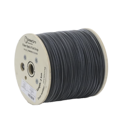Carrete de 2 Kilómetros de Fibra Óptica Drop Plana, Interior/Exterior G.657A2 Monomodo de 1 Hilo (Unifibra), Dieléctrica, Forro Negro, Compatible con Conectores FASC, FASCUP, FASCLC