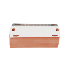 Etiqueta Autolaminada para Identificación de Fibra Óptica Paquete de 25 Piezas, Para Uso Interior/Exterior, Dimensiones de 90 x 50 mm (3.54 x 1.97 Pulgadas), Color Negro con Naranja