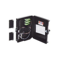 Cierre de Empalme para 24 Fusiones de Fibra Óptica, Interior/Exterior, con 8 Acopladores SC/APC y Splitter 1x8 SC/APC Incluido, IP65
