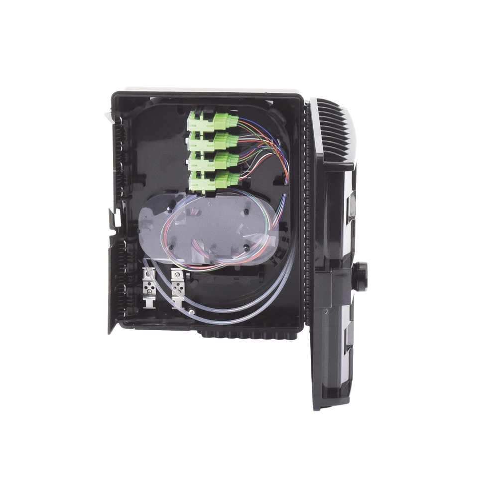 Cierre de Empalme para 24 Fusiones de Fibra Óptica, Interior/Exterior, con 16 Acopladores SC/APC y Splitter 1x16 SC/APC Incluido, IP65