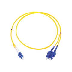 Jumper de Fibra Óptica Monomodo LC/SC Duplex de 1 metro