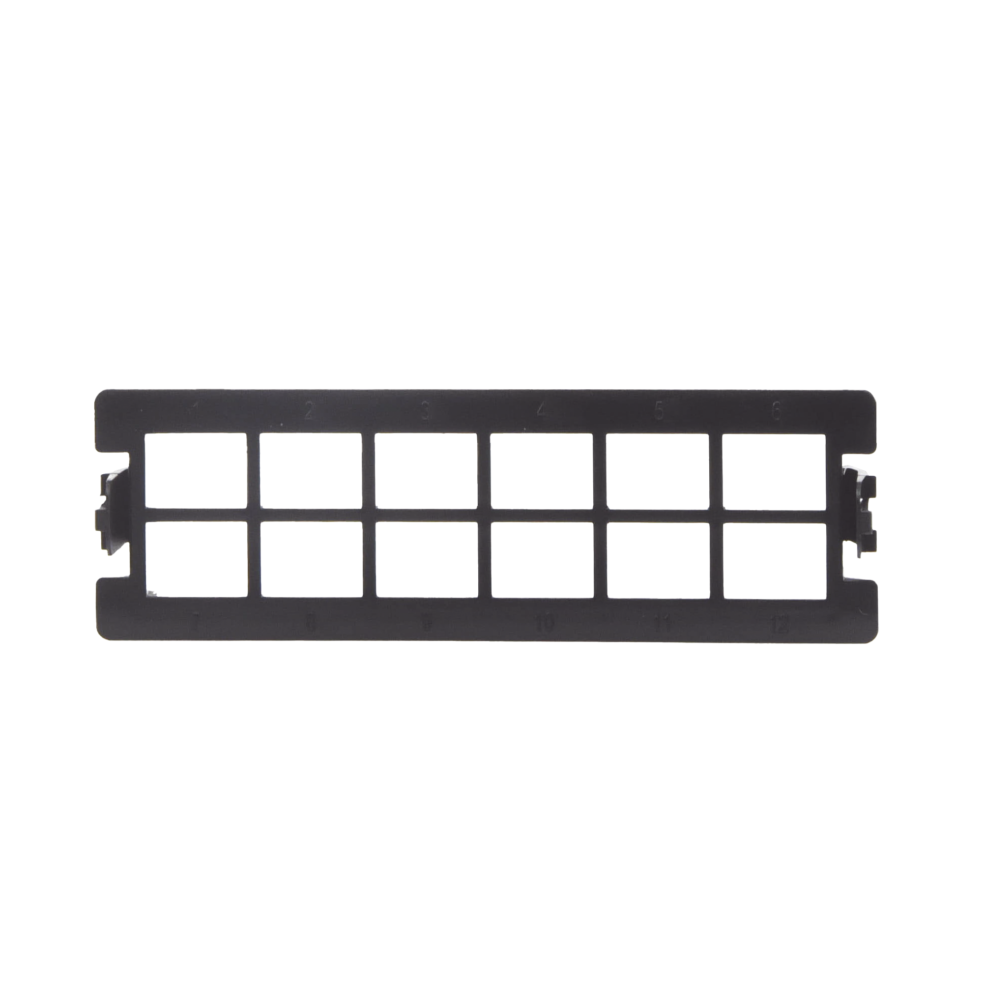 Placa Acopladora Vacía para Distribuidor de Fibra Óptica LP-ODF-8024, Acepta 12 Acopladores SC Simplex o 12 Acopladores LC Duplex, Color Negro