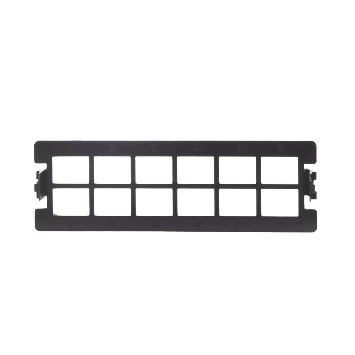 Placa Acopladora Vacía para Distribuidor de Fibra Óptica LP-ODF-8024, Acepta 12 Acopladores SC Simplex o 12 Acopladores LC Duplex, Color Negro