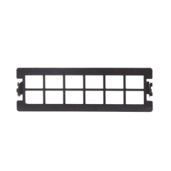 Placa Acopladora Vacía para Distribuidor de Fibra Óptica LP-ODF-8024, Acepta 12 Acopladores SC Simplex o 12 Acopladores LC Duplex, Color Negro