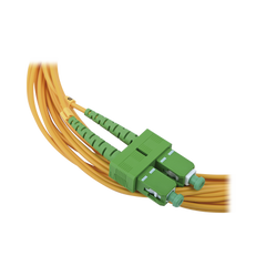 Jumper de Fibra Óptica Monomodo 9/125 LC/UPC-SC/APC, PVC, 2.0 mm, Dúplex, amarillo, 3 metros