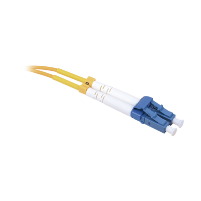 Jumper de Fibra Óptica Monomodo 9/125 LC/UPC-SC/APC, PVC, 2.0 mm, Dúplex, amarillo, 3 metros