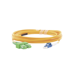 Jumper de Fibra Óptica Monomodo 9/125 LC/UPC-SC/APC, PVC, 2.0 mm, Dúplex, Amarillo, 3 Metros (9.84 Pies)