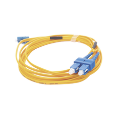 Jumper de Fibra Óptica Monomodo 9/125 LC/UPC-SC/UPC, PVC, 2.0 mm, Dúplex, amarillo, 3 metros
