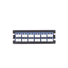 Placa acopladora para Distribuidor de Fibra Óptica LP-ODF-8024, incluye 12 acopladores LC Duplex Para fibra Monomodo