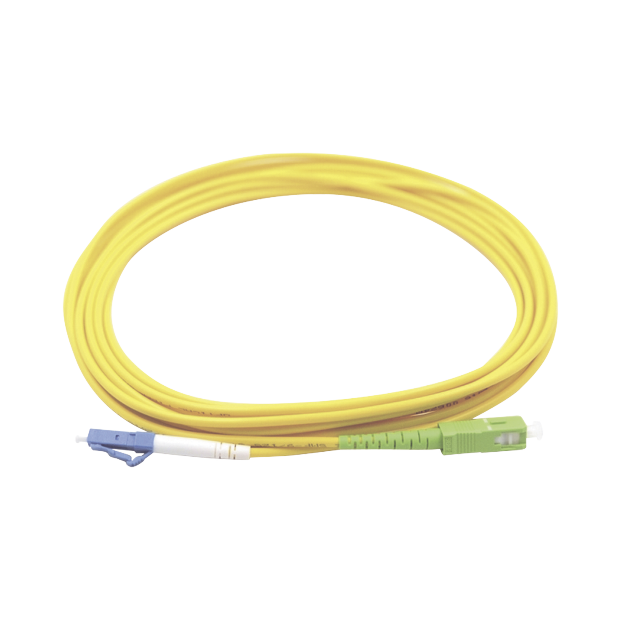 Jumper de Fibra Óptica Monomodo LC/UPC SC/APC Simplex, Color Amarillo 1 Metro (3.28 Pies)